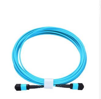 Buy MPO Optical fiber trunk cable 12 / 24 core OM3 OM4 MM Fiber Optic patch cord at wholesale prices