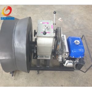 China Gas Powered Winch 3Ton Cable Drum Winch Threading Machine Yamaha Engine for pulling hoisting on sale
