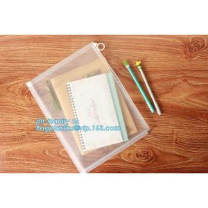 Zipper Slider Clear Pvc Bag For toothbrush bag, Stationery Ruler Set Packaging