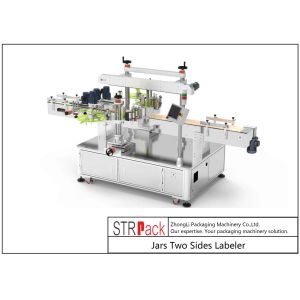 Two Sides Jar Labeling Machine Self Adhesive Sticker