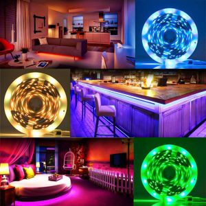 180LEDS 10M RGB 5050 Led Strip Light with TUYA WIFI Control 24Key IR Remote and