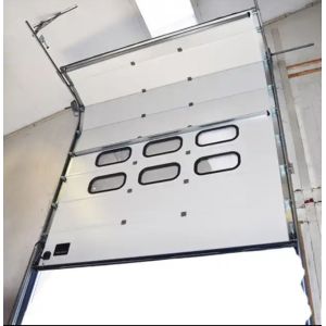 Flat Or Contoured Panel Insulated Sectional Doors Industrial Warehouse Overhead
