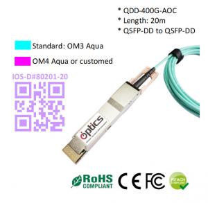 China QSFPDD-400G-AOC20M 400G QSFPDD to QSFPDD AOC (Active Optical Cable) Cables 20M 400G QSFP DD AOC on sale