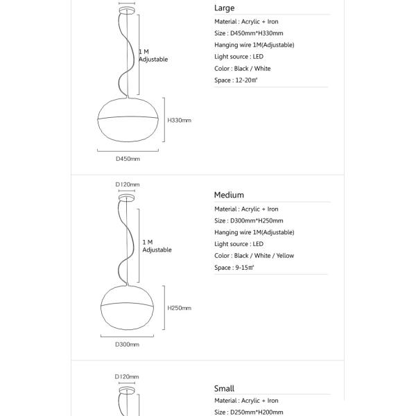 Post Modern Living room Acrylic Oval Ball Chandelier Bedroom Planet Suspension Lamp(WH-MI-385)