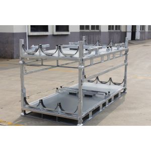 Foldable 1500KGS Hot Dip Zinc Steel Transport Pallet