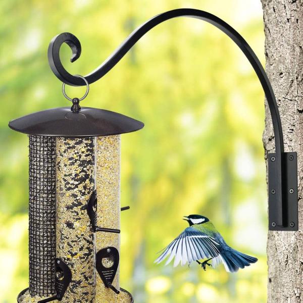 Standard Black Swivel Plant Hook for Hanging Flower Basket Wind Chime Lantern and More