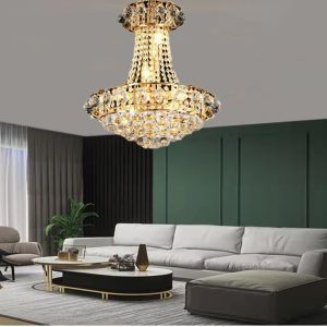 Luxurious Raindrop Led Modern Pendant Light AC265V Led Crystal Chandelier