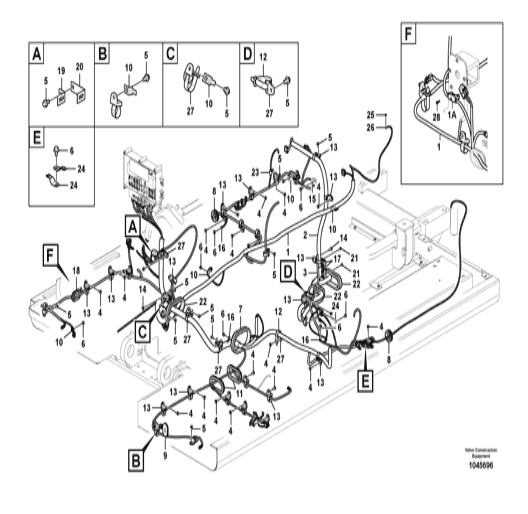 14631808 VOE14631808 Cable Harness Excavator Electric Parts Fitting For Vo-lvo EC200B EC210B