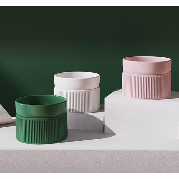 Tilted Elevated Cat Food Bowl Dish Pet Feeding Station With Stand ABS