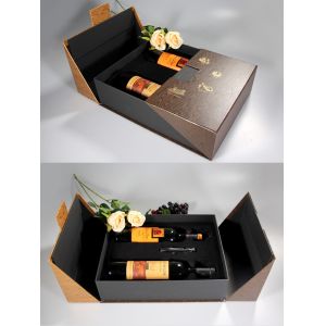 Custom Luxury Colorful Wine Bottle Shipping Boxes and Inserts with Logo