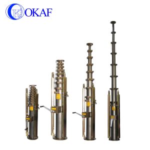 Alloy Aluminium Manual Telescopic Mast Pole Light Tower Hand Crank