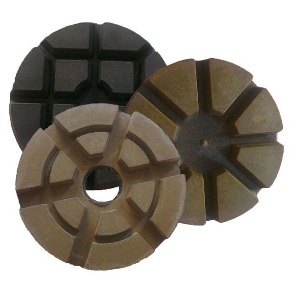 Brown 5 Inch Concrete Polishing Pads 5mm Thickness Floor Polishing Tools