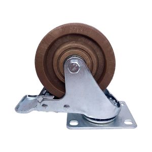 Phenolic Wheel Heat Resistant Casters With Brake 3 Inch