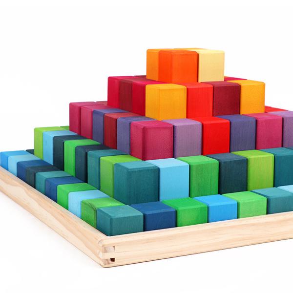Buy ISO9001 1001 Night Wooden Rainbow Stacker Toy Beech Rome Grimms at wholesale prices