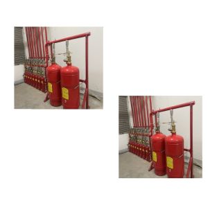 120L Gas Fire Extinguishing System Red Fm200 Automatic Fire Extinguisher