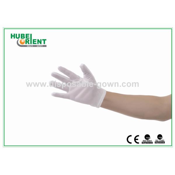 OEM Disposable Nylon Gloves For Clean Room 40D White Color
