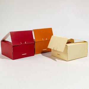 Wholesale customization with logo transparent window cake and pastry packaging