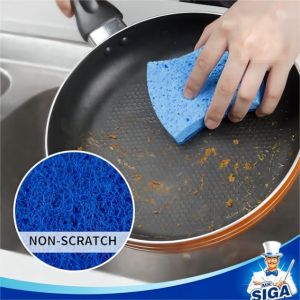 Anti Odor Cellulose Sponge Scourer Fast Drying Natural Vegetable Cellulose