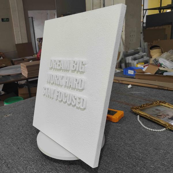 Handpainted 3D White Painting Relief Geometryczny Cubes Artwork Oil Painting Enthusiasts