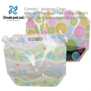 Custom Stand Up Pouch Bag With Large Capacity Plastic Stand Up Pouches For Juice