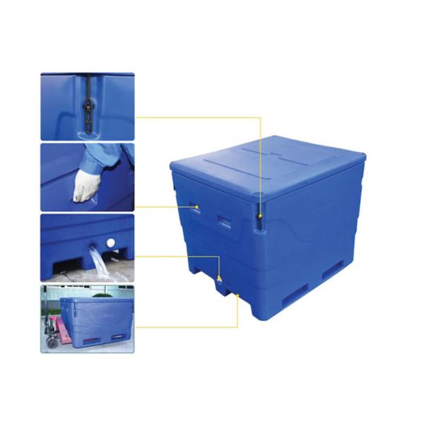Plastic Rotational Molding 1000L Dry Ice Cold Box For Seafood