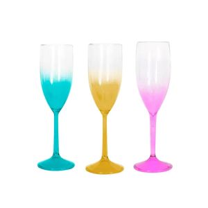 Reusable Plastic Champagne Glass Acrylic Champagne Flutes for Hotel