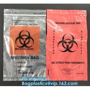 Biodegradable Biohazard Specimen Bag, Biohazard Specimen Transport Bag, Medical