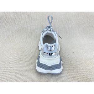 Heightening Silver Casual Sneakers Thick Bottom Soft Comfortable Trainers