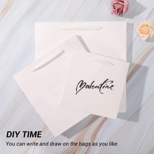 Foldable Strong White Flat Bottom Costume Clothing Jewelry Gift Shopping Cardboard Box Paper Bags