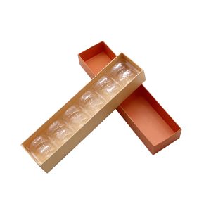 Macaron Takeaway Recyclable Kraft Paper Box Packing With Sliding Drawer