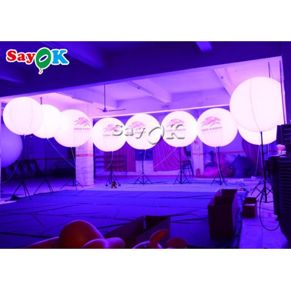 Logo Printing Inflatable Stand Lighted Balloon With Stainless Steel 190T Nylon