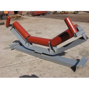 Double Labyrinth Q235 Conveyor Belt Idlers With 3 Carrier Roller