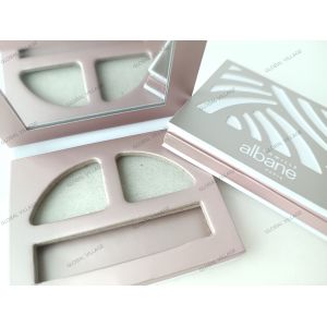 Triangle Empty Eyeshadow Palette 3 Pans CMYK Printing With Mirror