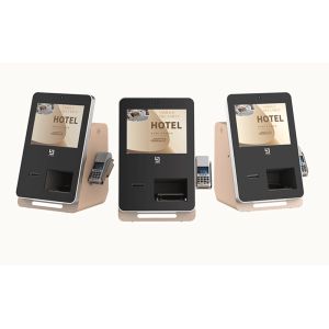 21.5 inch Touch Display Self Check in Hotel Kiosk With Key Dispenser And