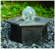 Hexagon Base Natural Stone Fountains Outdoor For Lanscape Hand Carved