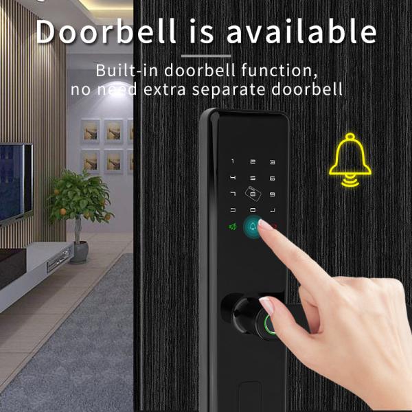 Hot Selling Fingerprint Smart Door Lock With Tuya Wifi Smartphone App Remotely Control High Quality For House Use
