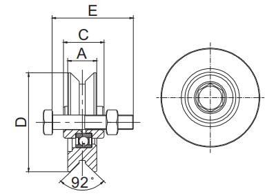 Gate Hardware Sliding Gate Wheel With Bolt And Y Groove