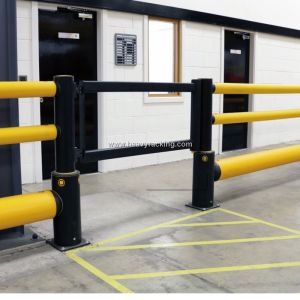 Pedestrian Guardrail Swing Gate Swinging Door Warehouse Safety Barrier Traffic
