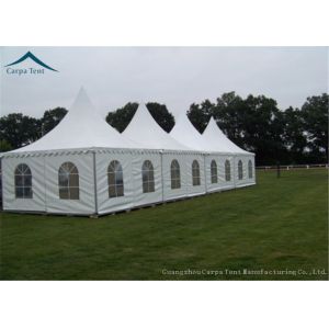Western White PVC Fabric Romantic Pagoda Tents 5m By 5m Waterproof Aluminum