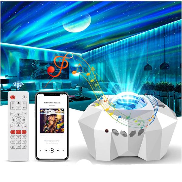 Buy Amazon Hot Aurora Projector Wireless Music Speaker Remote Control Dream Aurora Star Lights Projector Lamp For Kids Baby at wholesale prices