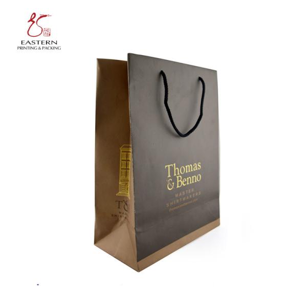 Embossing Stamping Custom Printed Paper Gift Bags Biodegradable CMYK Color |