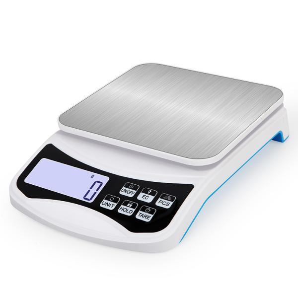 CE ROHS FCC Certified Kitchen Scale Accurate Food Diet Weighing 5kg 10kg Stainless Steel Balance Scale with Scale Tray