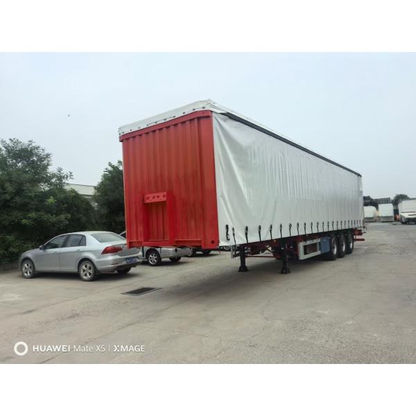 Buy 8.5t Grade Tri Axle Drop Side Curtain Van Trailer For Heavy And Large Cargo Transport at wholesale prices