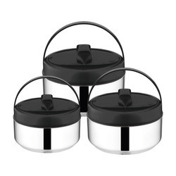 Handle Lunch Box School Office Bento 4pcs Stainless Steel Thermal Stock Pot Set
