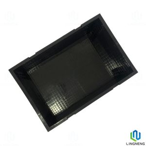 46L Blue Folding Crate Box Plastic Storage Stackable Bins Without Lid