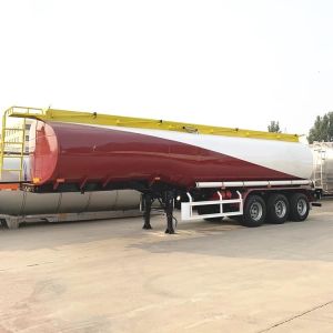 China CIMC Stainless Steel Tri Axle Petrol Fuel Tanker Trailer 50000L on sale