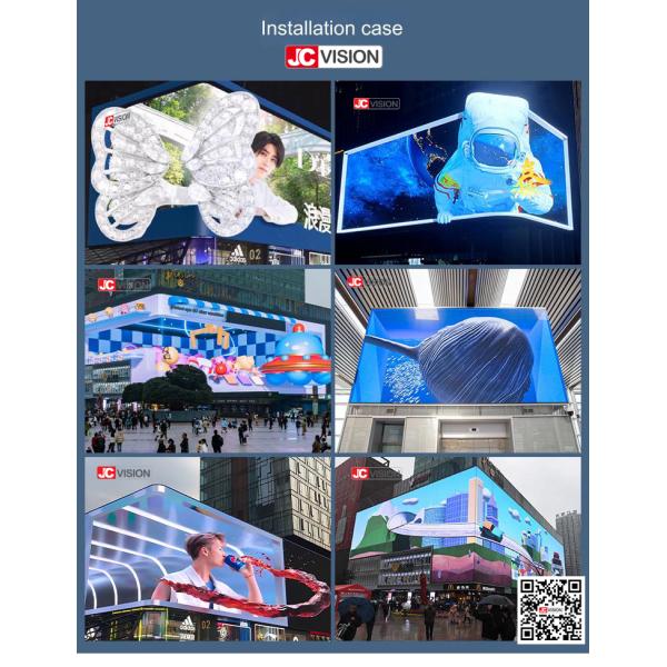JCVISION's 3D Ultra HD Big LED Advertising Screen Display For Outdoor Building Walls