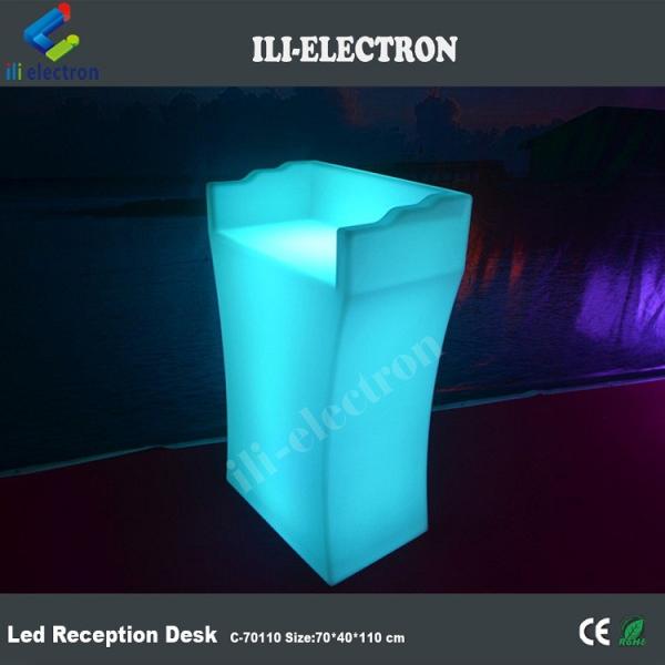 outdoor event plastic led portable reception desk