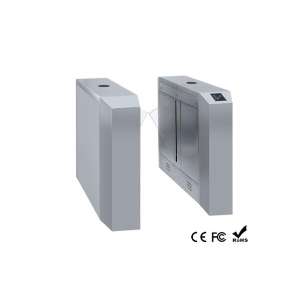 Buy Wire Drawing Automatic Flap Barrier Glass Retractable LED Indicator at wholesale prices