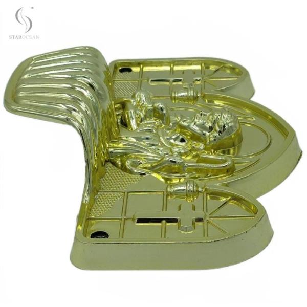 Luxury Design Coffin Decoration Non Toxic Materials With Steel Bar Handle 22#